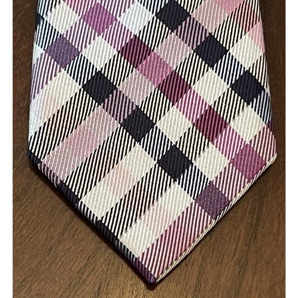 Linnea Franco Purple Blue Pink Hand Made 100% Silk Men’s Neck Tie Made In China - Picture 1 of 9